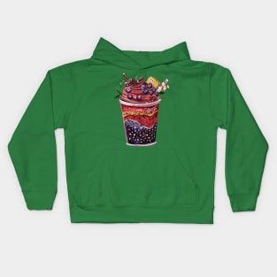 berry smoothie hand drawn Kids Hoodie